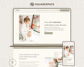 Squarespace Template für Lifestyle Coach, Freelancer, Therapeut, Coaching Website Template für Squarespace 7.1, erstellt mit der Fluid Enge Modul