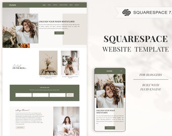 Squarespace Blog Template, Website Template für Squarespace 7.1, gemacht mit Fluid Modul, Squarespace Template Blog