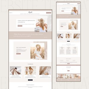 Therapist Squarespace website template homepage preview