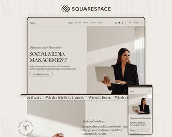 Squarespace Template für Social-Media-Manager, Website-Vorlage für Squarespace 7.1, für Content-Ersteller, für Coaches