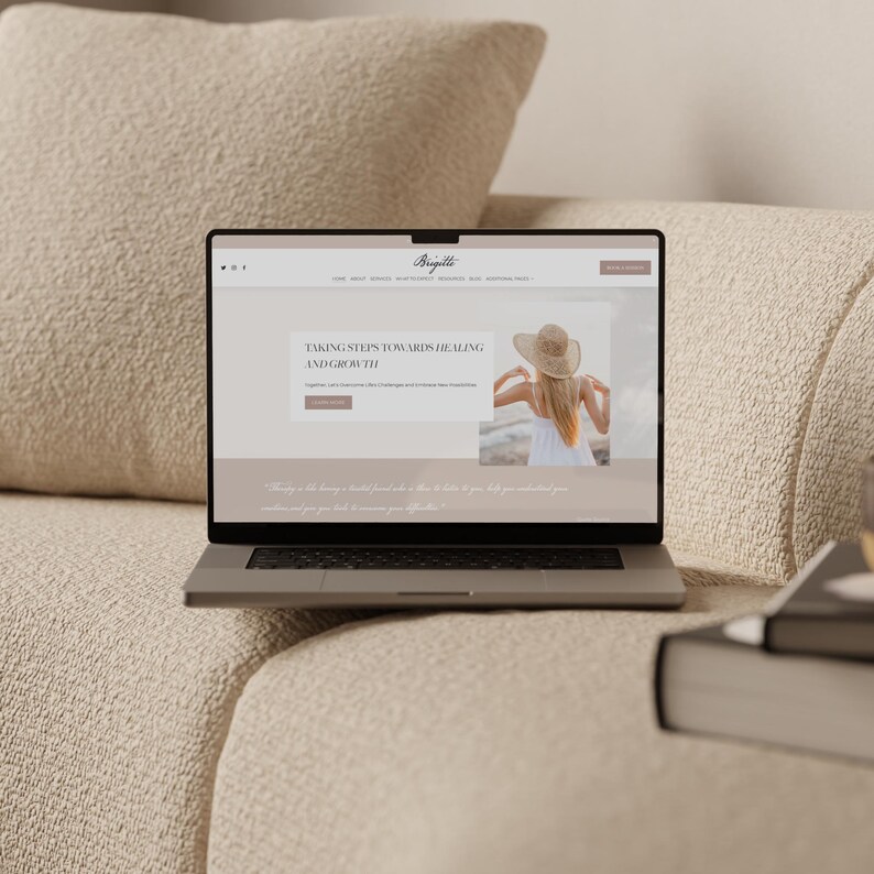 Squarespace Template for Therapists mockup