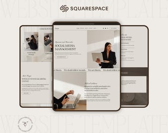 Squarespace Template für Social-Media-Manager, Website-Vorlage für Squarespace 7.1, für Content-Ersteller, für Coaches