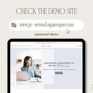 squarespace template for therapist in pastel blue  colors, therapist squarespace website design