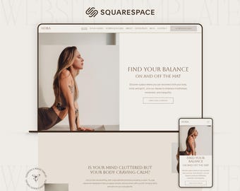 Squarespace Template für Yogalehrer, Squarespace Yoga Template, Squarespace Website Template für Yogalehrer