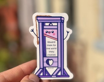 Guillotine MAGNET  Reward Them for the World They Created  MAGNET  Eat the Rich  Anti-capitalist