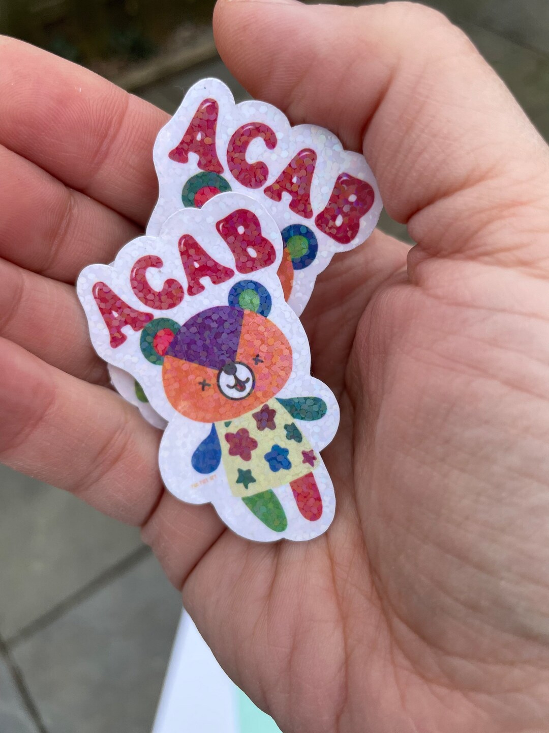 ACAB Sticker Stitches Bear Sticker ACNH Sticker ANTIFA - Etsy