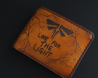 Firefly Wallet, personalized bifold wallet, Gift for Him, Handmade leathet wallet, clicker, gamer wallet, FAN ART, gamer gift