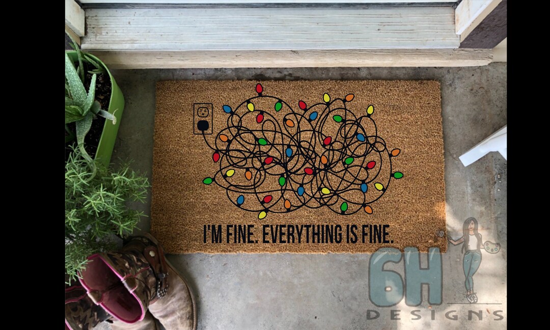 Funny Christmas Lights Doormat, Front Porch Decoration, Home Alone