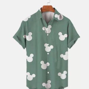 Disney Inspired Mens Shirt Mickey Green image 1