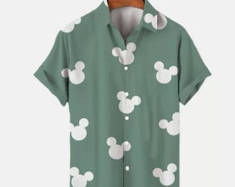 Disney Inspired Mens Shirt Mickey Green