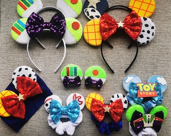 Disney Inspired Woody Headband Ears, Boys, Mickey, Toy Story Buzz, bow, Bowless, no bow