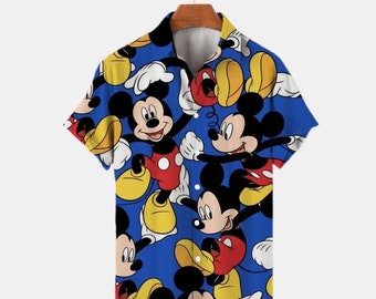 Disney Inspired Mens Shirt Mickey Blue