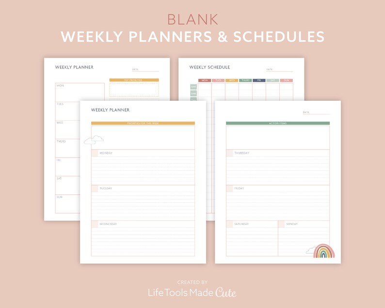 2023-2024 goal Setting productivity Yearly, Monthly & Weekly Planner ...