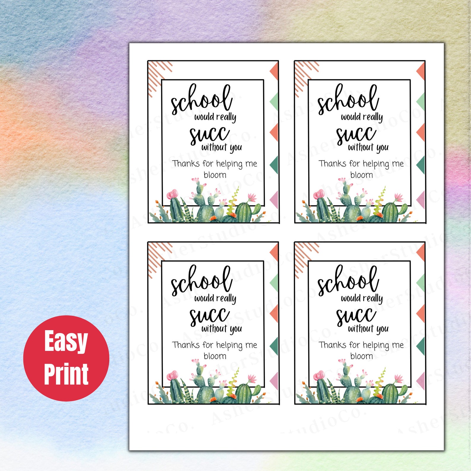 Teacher Appreciation Gift Ideas Teacher Gift Tags Printable - Etsy