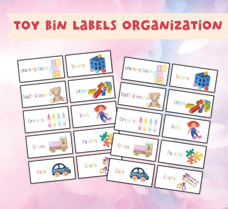 Toy Storage Labels I Printable Toy Trofast Bin Storage Labels