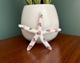 American Flag Home Decor, Beach House Accent, Coastal Home Styling, Patriotic Gift