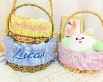 Personalized Easter Basket Liner,Custom Easter Basket Liner with Name or Monogram,Girl & Boy Easter Basket Liner only,Kids Basket Gifts