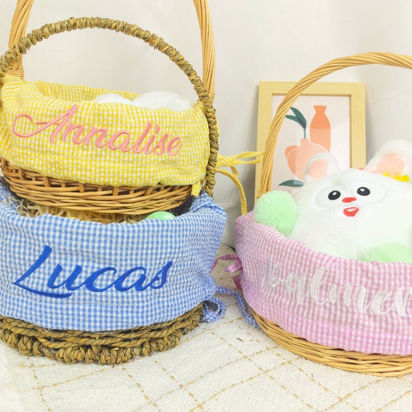 Personalized Easter Basket Liner,Custom Easter Basket Liner with Name or Monogram,Girl & Boy Easter Basket Liner only,Kids Basket Gifts