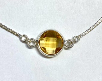Natural stone bracelet and 925 silver chain