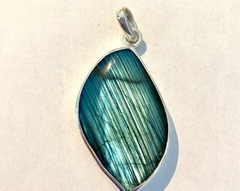 Handmade Labradorite and 925 Silver Pendants