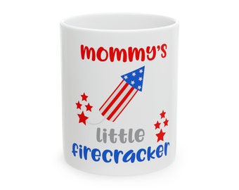 Mommy Little Firecracker Ceramic Mug, 11oz