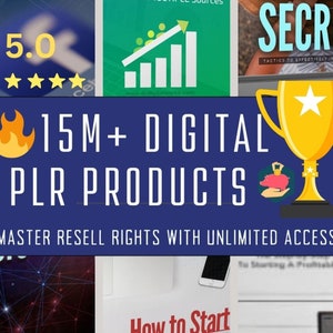 15M+ Digital PLR Products Bundle Lifetime Access Unlimited Download with Master Resell Rights Bestseller Worth 7k+ - Make Money Online