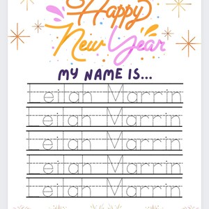 13 Customized Name Tracing worksheets for the year