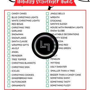 HOLIDAY SCAVENGER HUNT | Christmas Games | Family/Kid Friendly Games | Scavenger Hunts | Holiday Games | Party Games | Digital Download