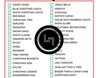 Christmas Scavenger Hunt | Holiday Family Party Game (Digital Download)