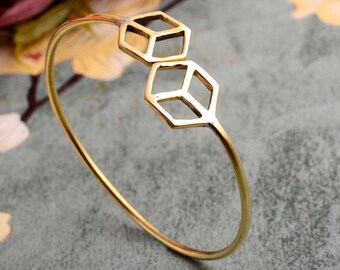 Gold peace sign Bracelet