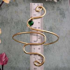 Gold Upper Arm Cuff - Gold Arm Band made of brass