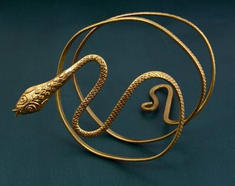 Snake uper Arm Band Bracelet gold adjustable