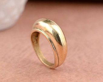 Gold Dome Ring: Chunky Minimalist Statement Jewelry