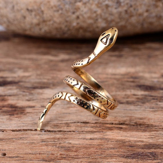 Snake Ring, Serpent Ring, Adjustable Snake Ring, Sterling Brass Ring,  Golden Snake, Snake Jewelry, Shiva, Kundalini Ring, Gift, Energy, Ring -  Etsy