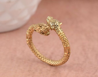 Vintage Leopard Ring: Tribal Panther Jewelry