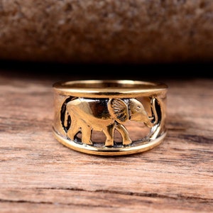 Bague éléphant délicate : bijoux animaliers faits main porte-bonheur
