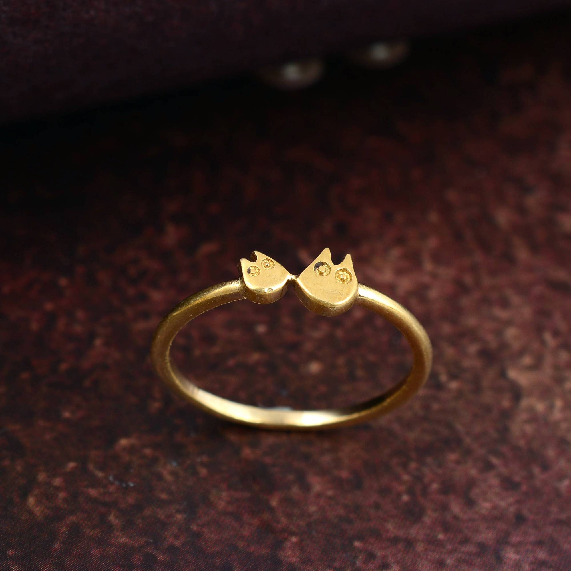 Brass Owl Ring: Vintage Bird Statement Ring