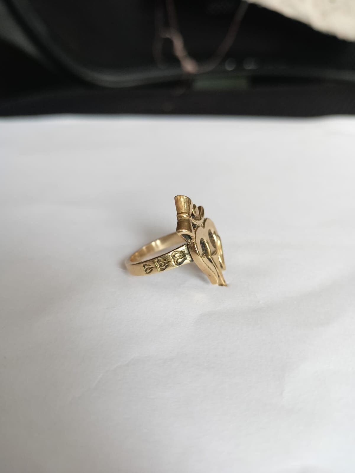 Trident Ring, Lord Shiva Ring, Gold Trident Ring, Statement Ring, Religious Ring, Brass Rings