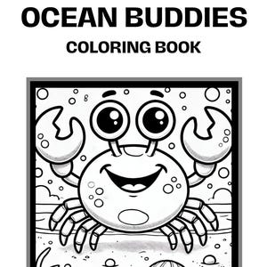 Páginas para colorear OCEAN BUDDIES, juego de 25, actividad creativa, imprimible del océano, actividad para colorear para niños, páginas para colorear para niños, tiburones, ballenas