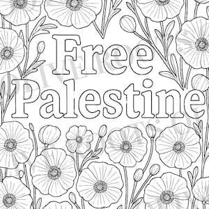 Floral Coloring Pages Prints Designs Palestine