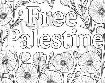 Floral Coloring Pages Prints Designs Palestine