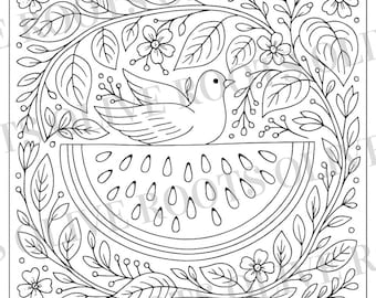 Palestine Coloring Pages, Digital Prints, Download, Printable