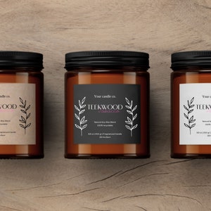 Printable Candle Templates, Candle Labels, Editable Labels, Modern Labels, Minimal Label Bundle ...