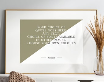 Custom Quote Print Personalised Any Quote Print Bold Wall Art Your Text Here Poster Home Decor Custom Quote Print Gift Unframed Landscape