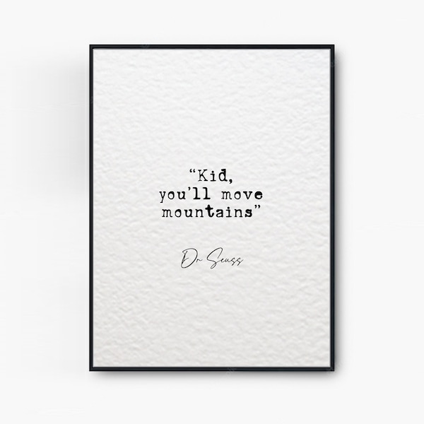 Kid You Ll Move Mountains Wall Decor - Etsy
