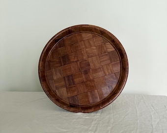 The Palma Tray | Vintage Mid-Century Formosa Wood Parquet Tray, Made in Taiwan