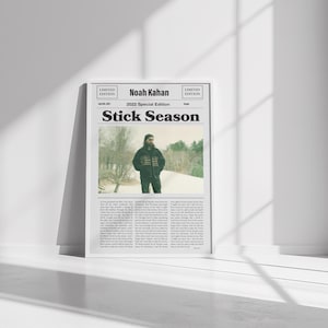Noah Kahan Stick Saison Lyric Print