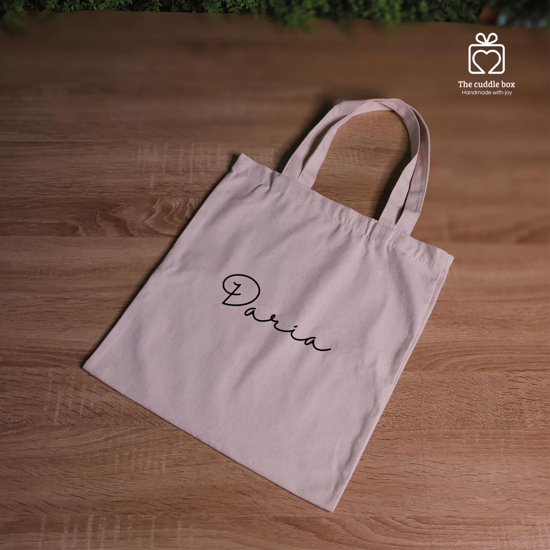 Tote bag in tela con iniziale fiore, astuccio per il trucco personalizzato ideale per matrimonio, compleanno, spiaggia, vacanza, regalo perfetto per donne, amiche, mamma, sorelle