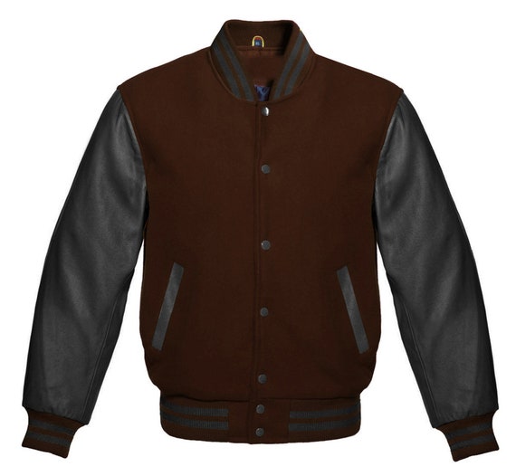 Leather Bomber Jackets For Men Varsity Baseball Letterman Bomber