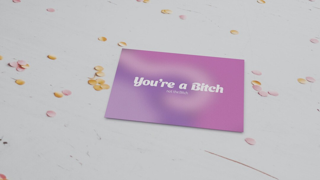 Mean Card for a Friend Etsy